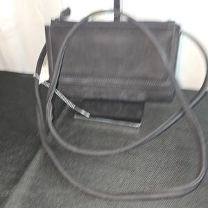 Suede Trifold  BLACK MINI SWING POUCH